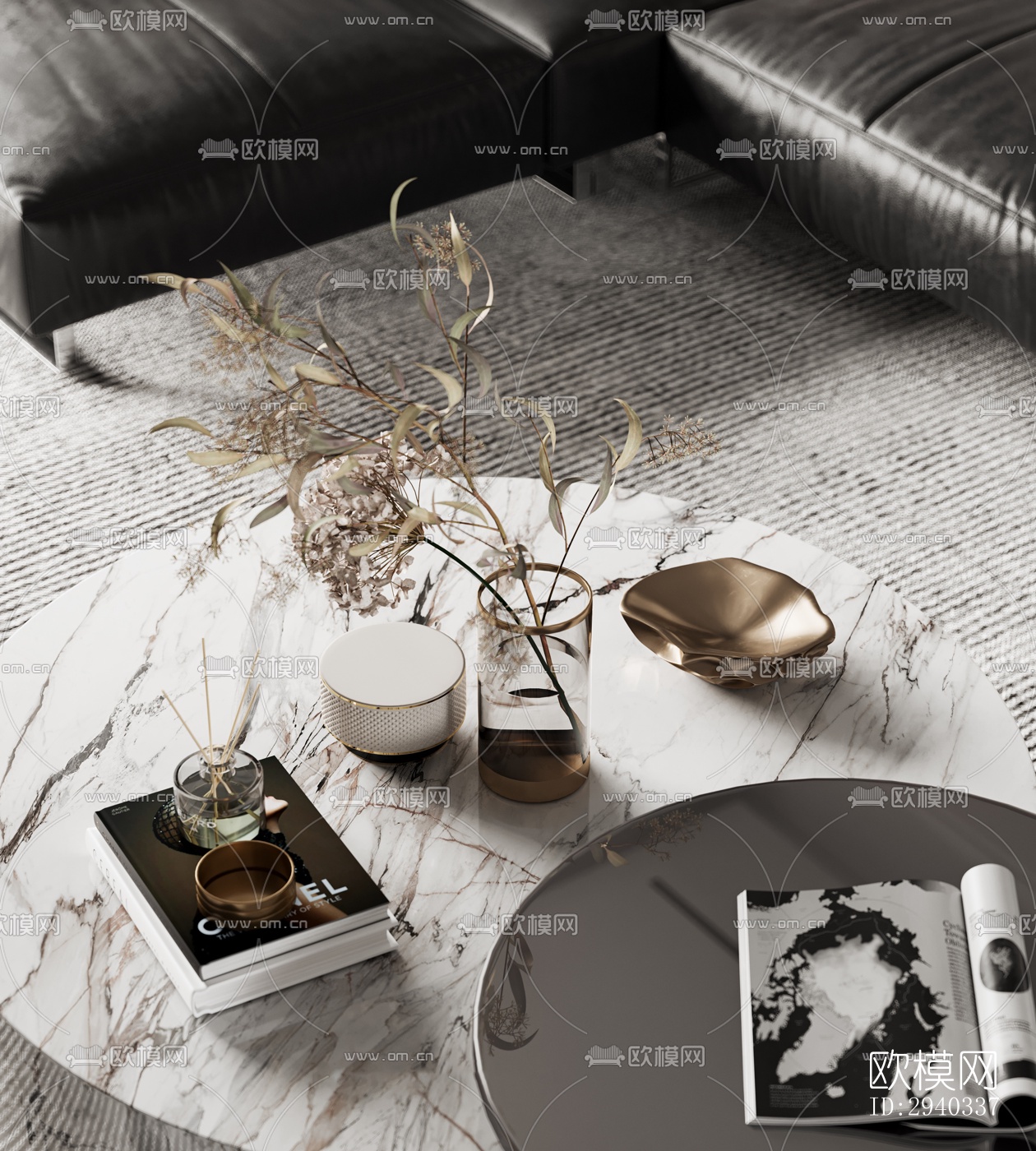 现代平层效果图下载（渲染图11）