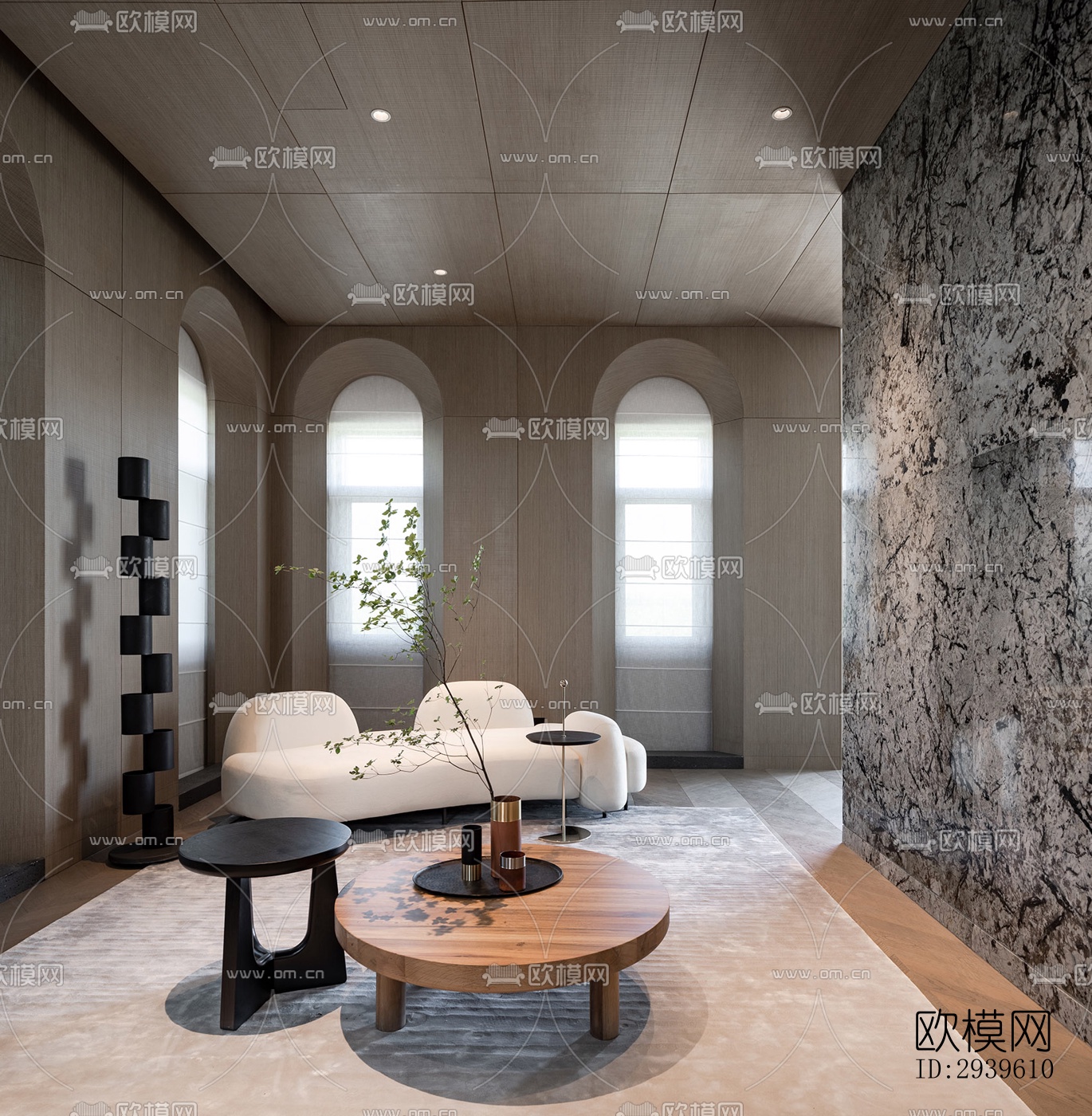 现代酒店民宿效果图下载（渲染图8）