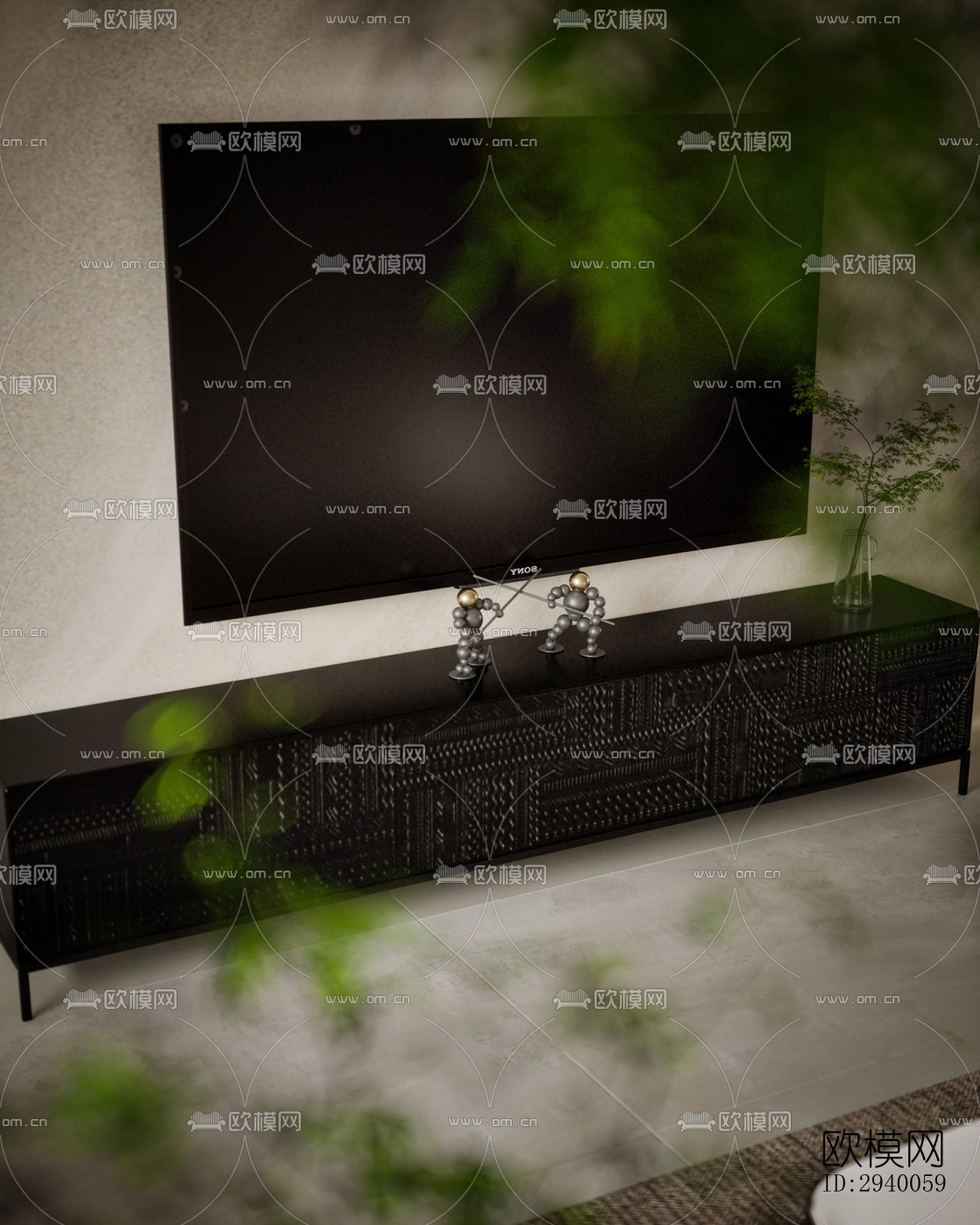 侘寂平层效果图下载（渲染图1）