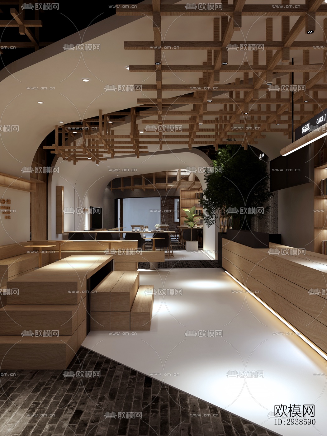 工业风展览展厅效果图下载（渲染图9）