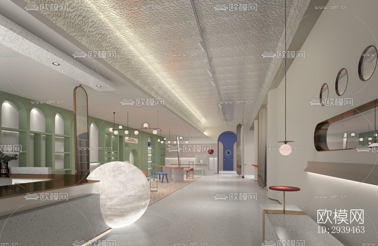 现代酒店民宿效果图下载（渲染图1）