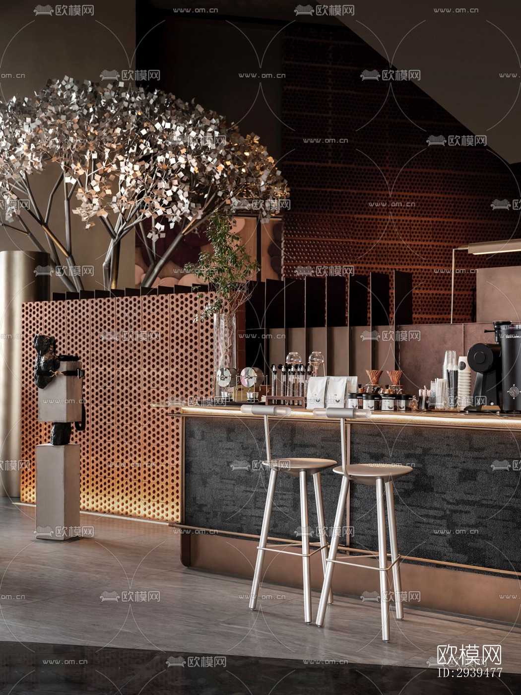 现代酒店民宿效果图下载（渲染图12）