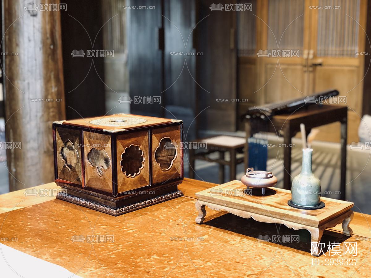 新中式酒店民宿效果图下载（渲染图17）