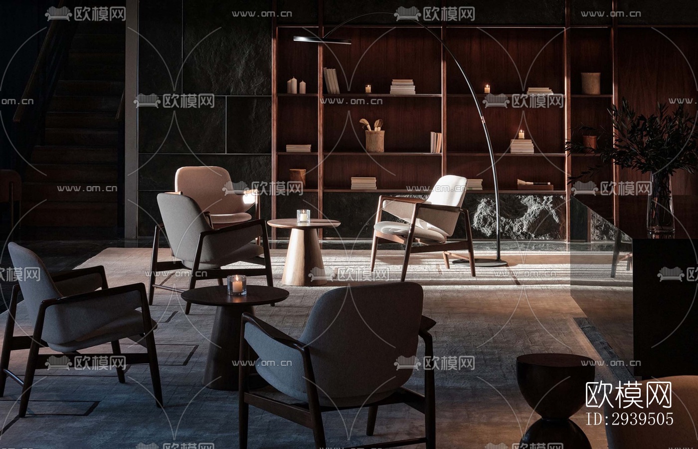 现代酒店民宿效果图下载（渲染图14）