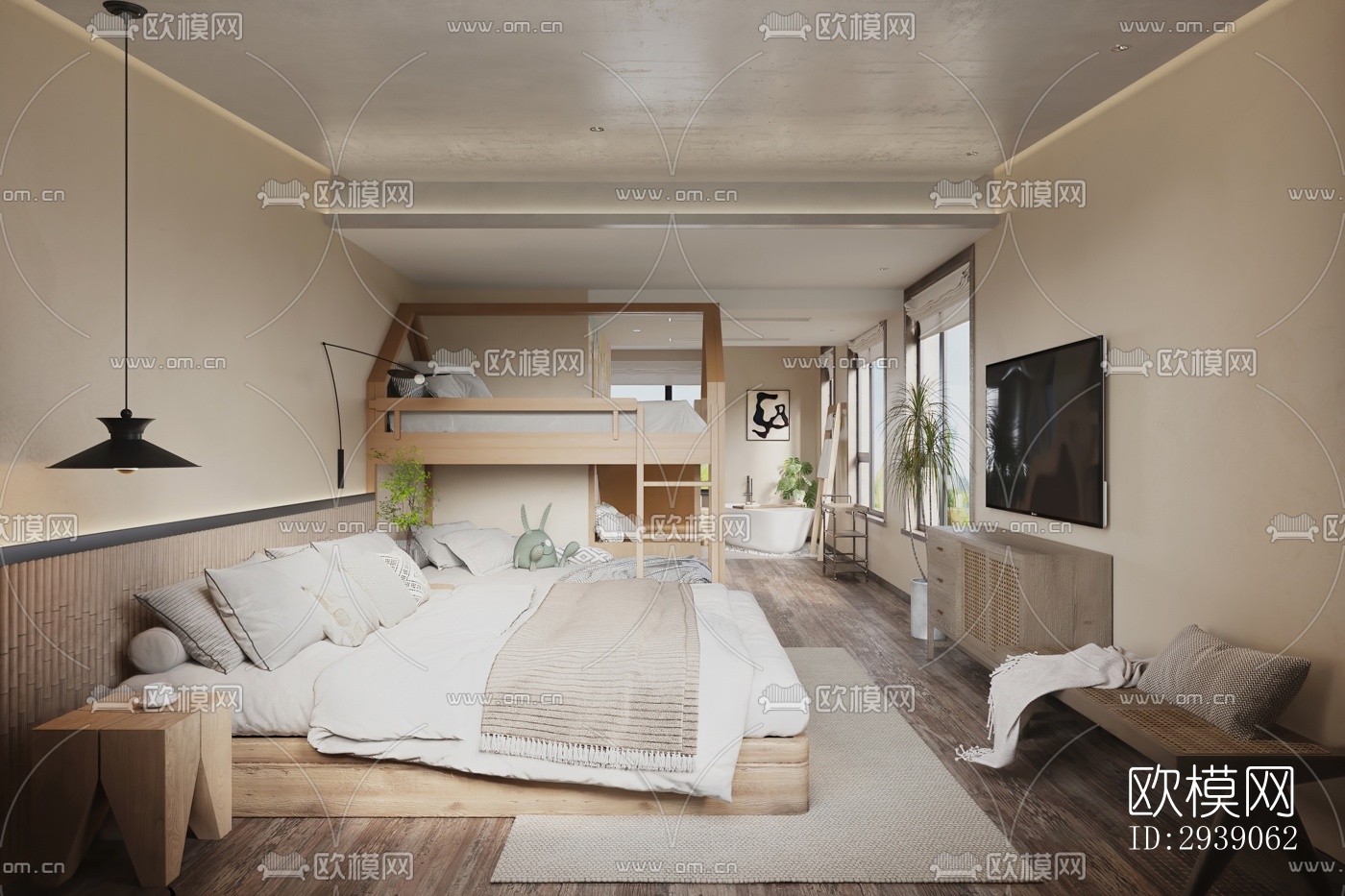 侘寂酒店民宿效果图下载（渲染图7）