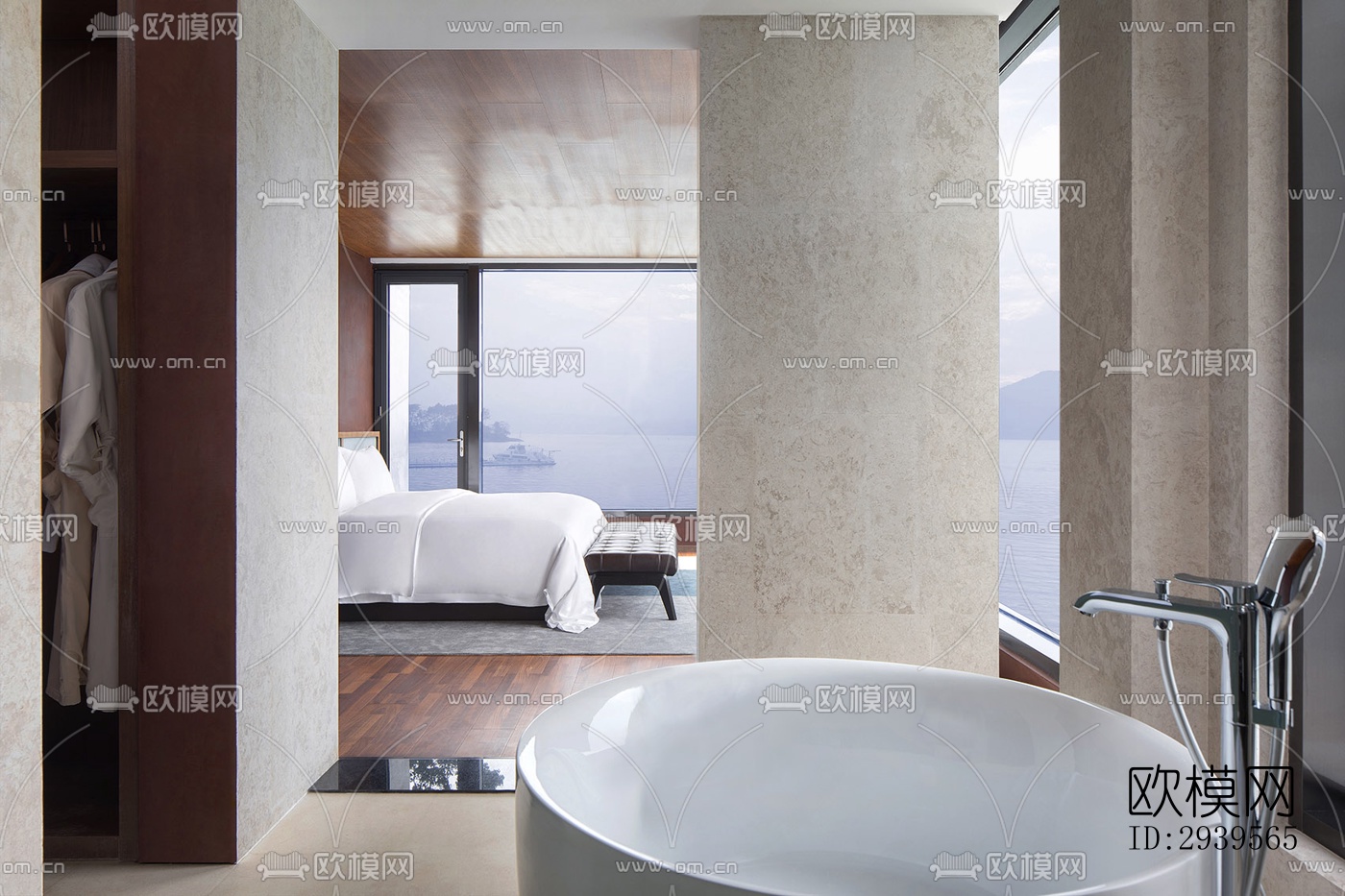 现代酒店民宿效果图下载（渲染图5）