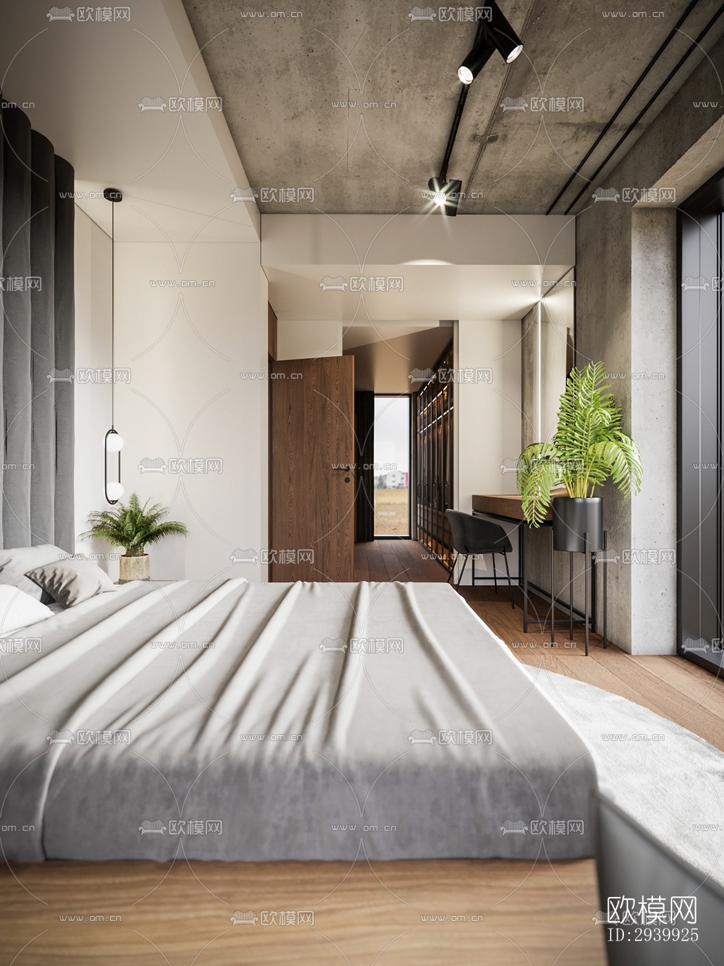 工业风复式效果图下载（渲染图7）