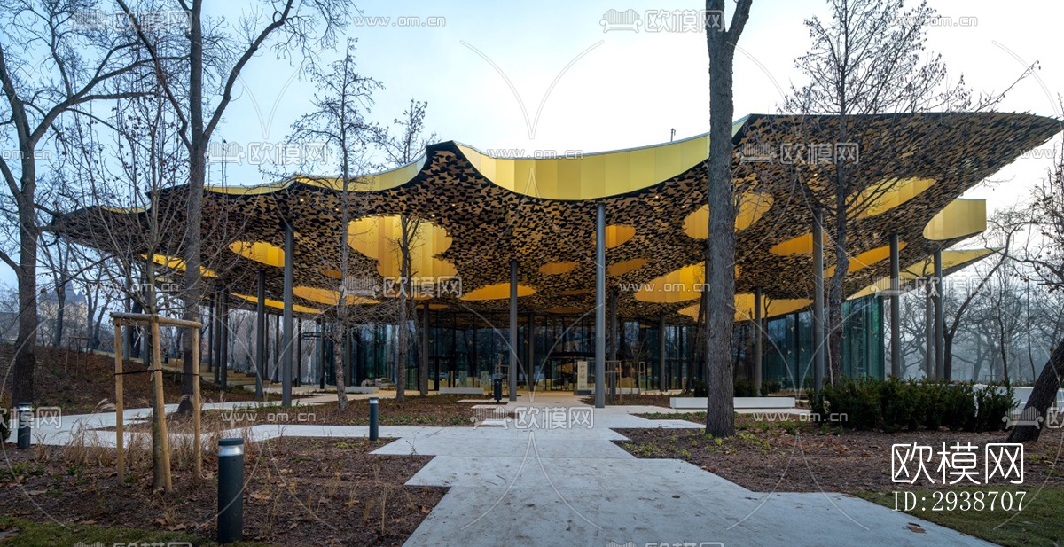 现代展览展厅效果图下载（渲染图6）