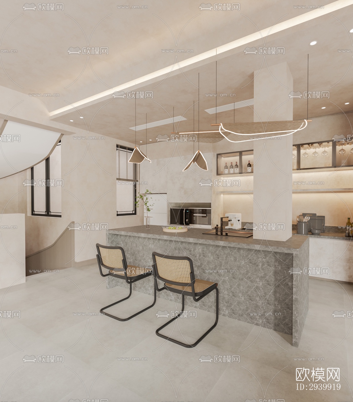 侘寂复式效果图下载（渲染图9）