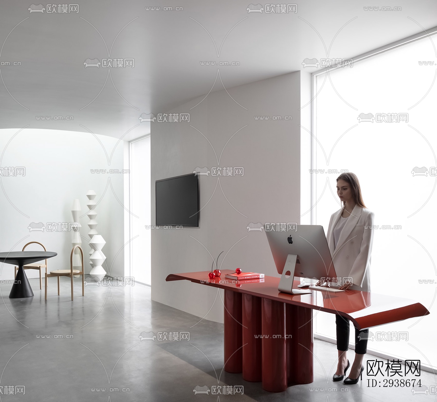 现代展览展厅效果图下载（渲染图7）