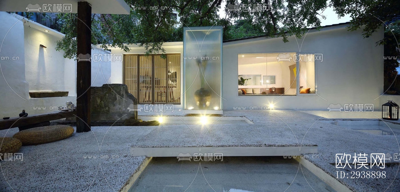 中式酒店民宿效果图下载（渲染图18）