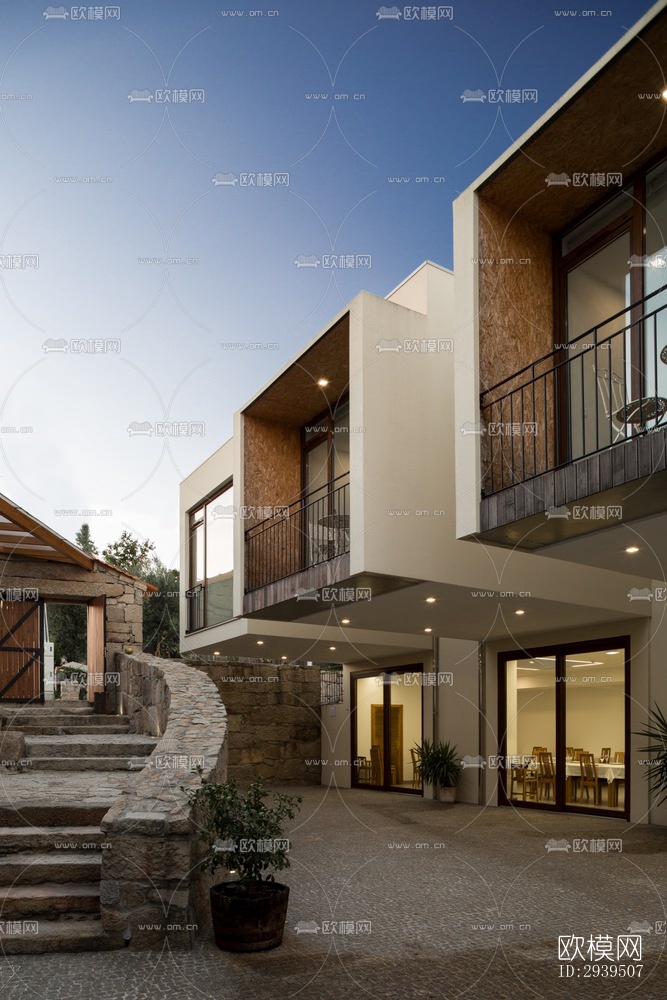 现代酒店民宿效果图下载（渲染图13）