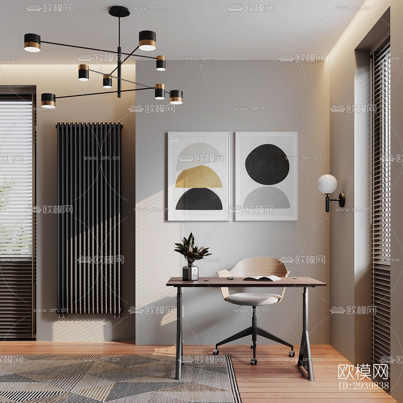 现代公寓效果图下载（渲染图16）