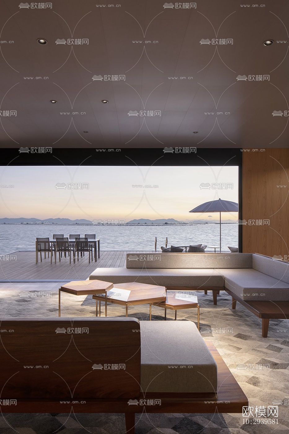 现代酒店民宿效果图下载（渲染图5）