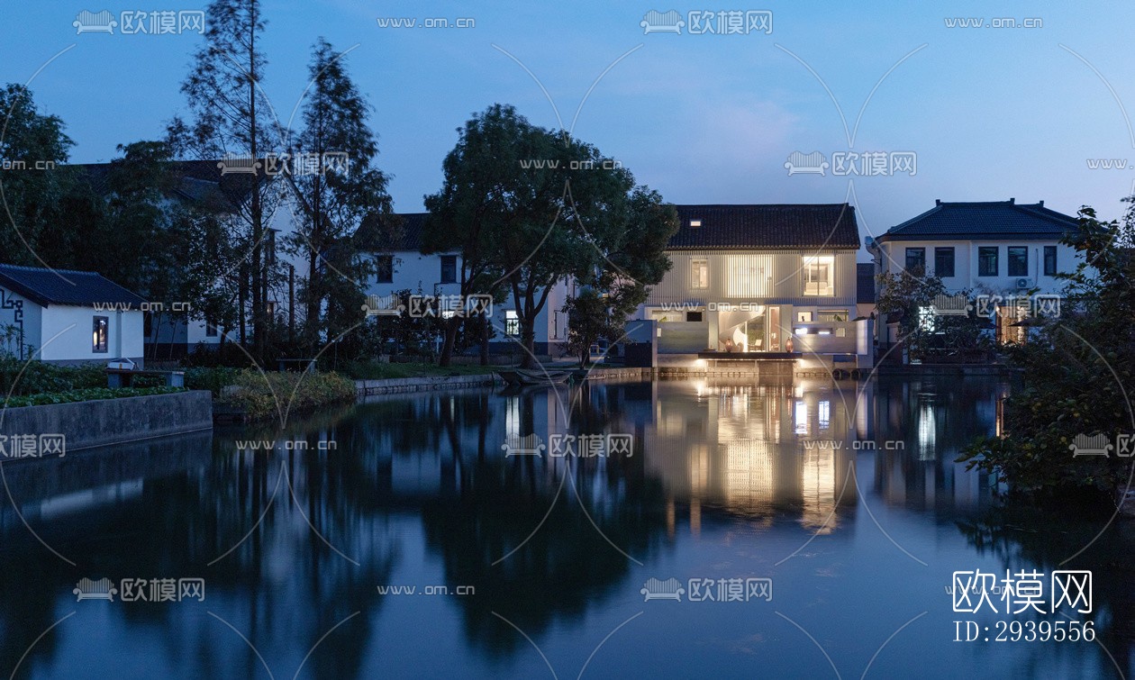 现代酒店民宿效果图下载（渲染图19）