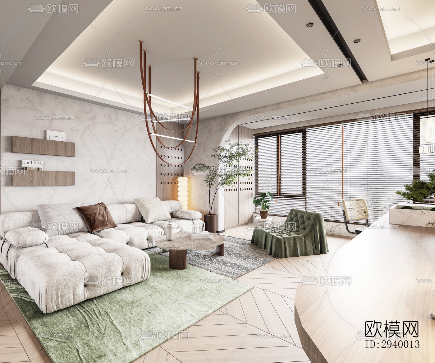 侘寂平层效果图下载（渲染图8）