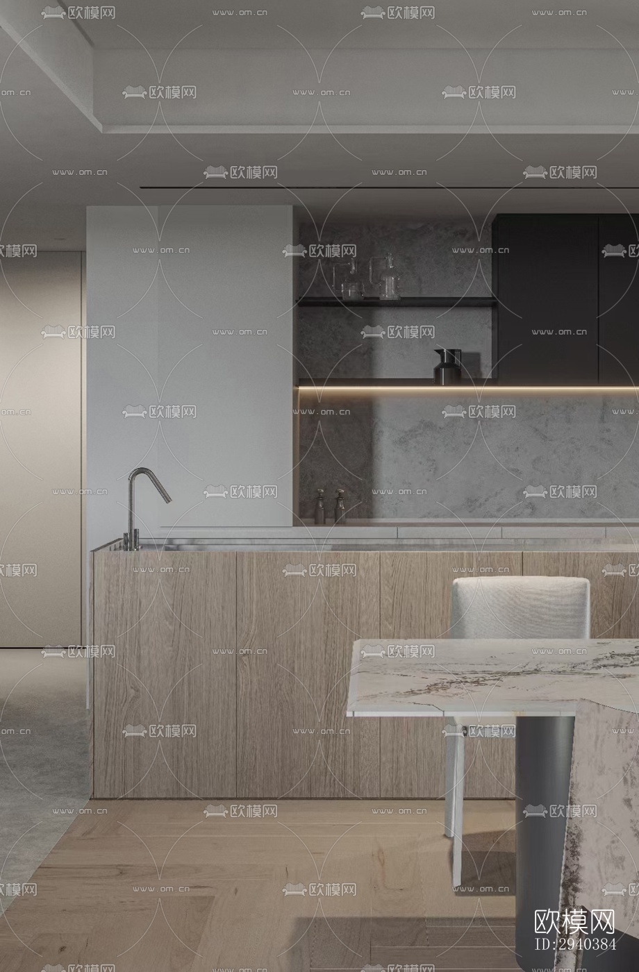 现代平层效果图下载（渲染图5）