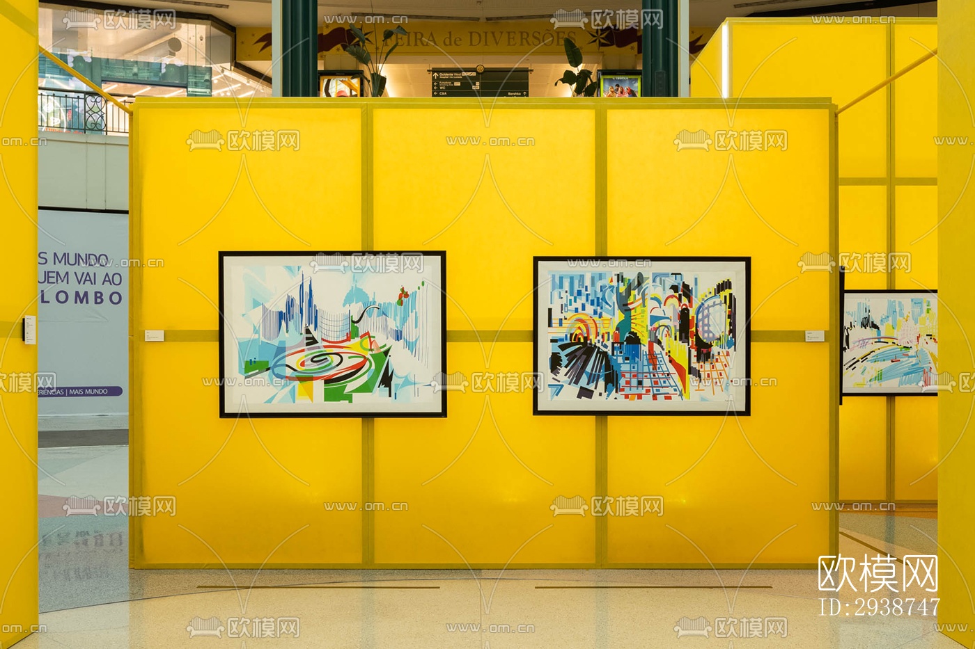 现代展览展厅效果图下载（渲染图13）