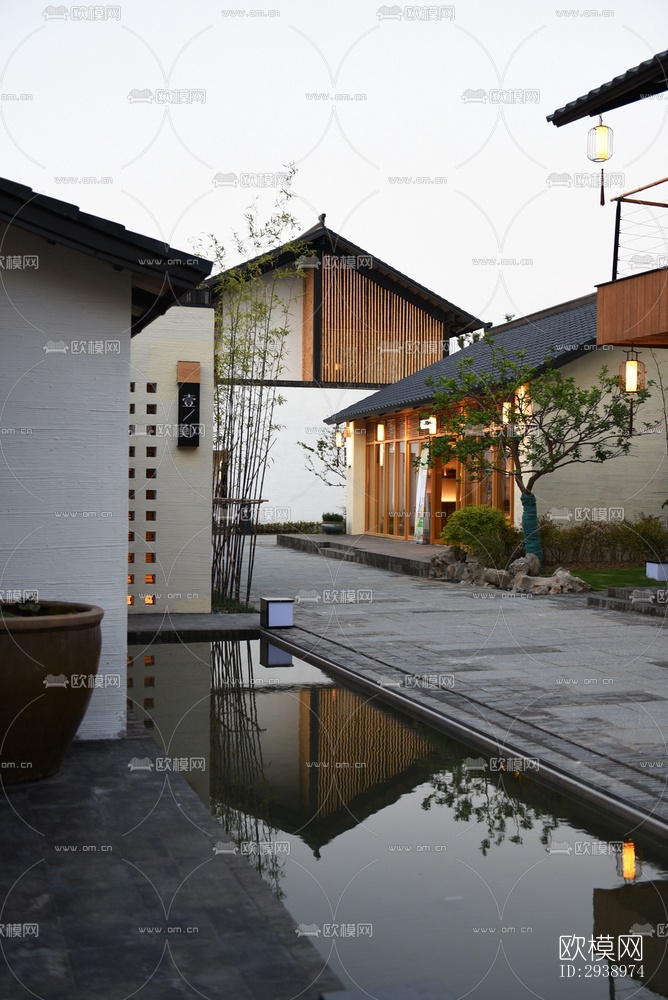 中式酒店民宿效果图下载（渲染图8）