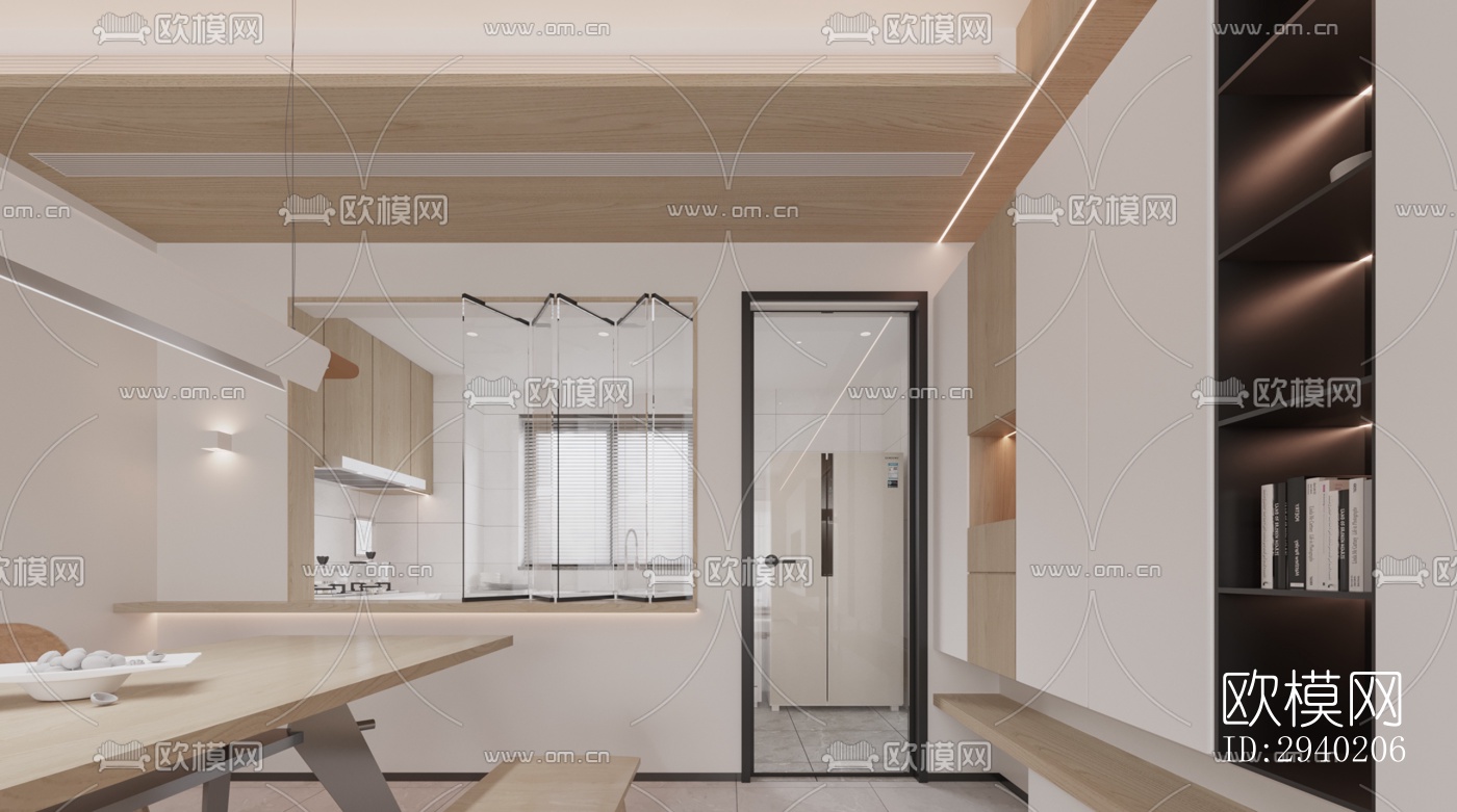 日式平层效果图下载（渲染图13）