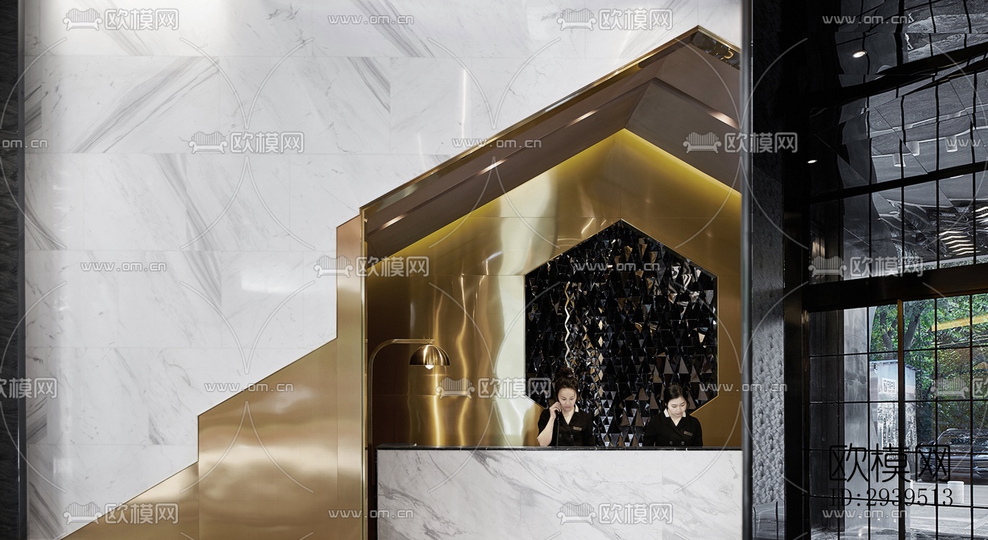 现代酒店民宿效果图下载（渲染图3）