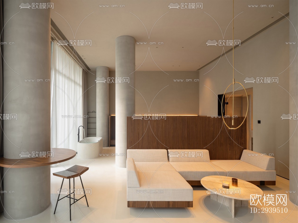 现代酒店民宿效果图下载（渲染图10）