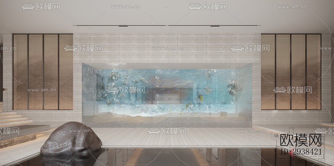 新中式售楼处效果图下载（渲染图9）