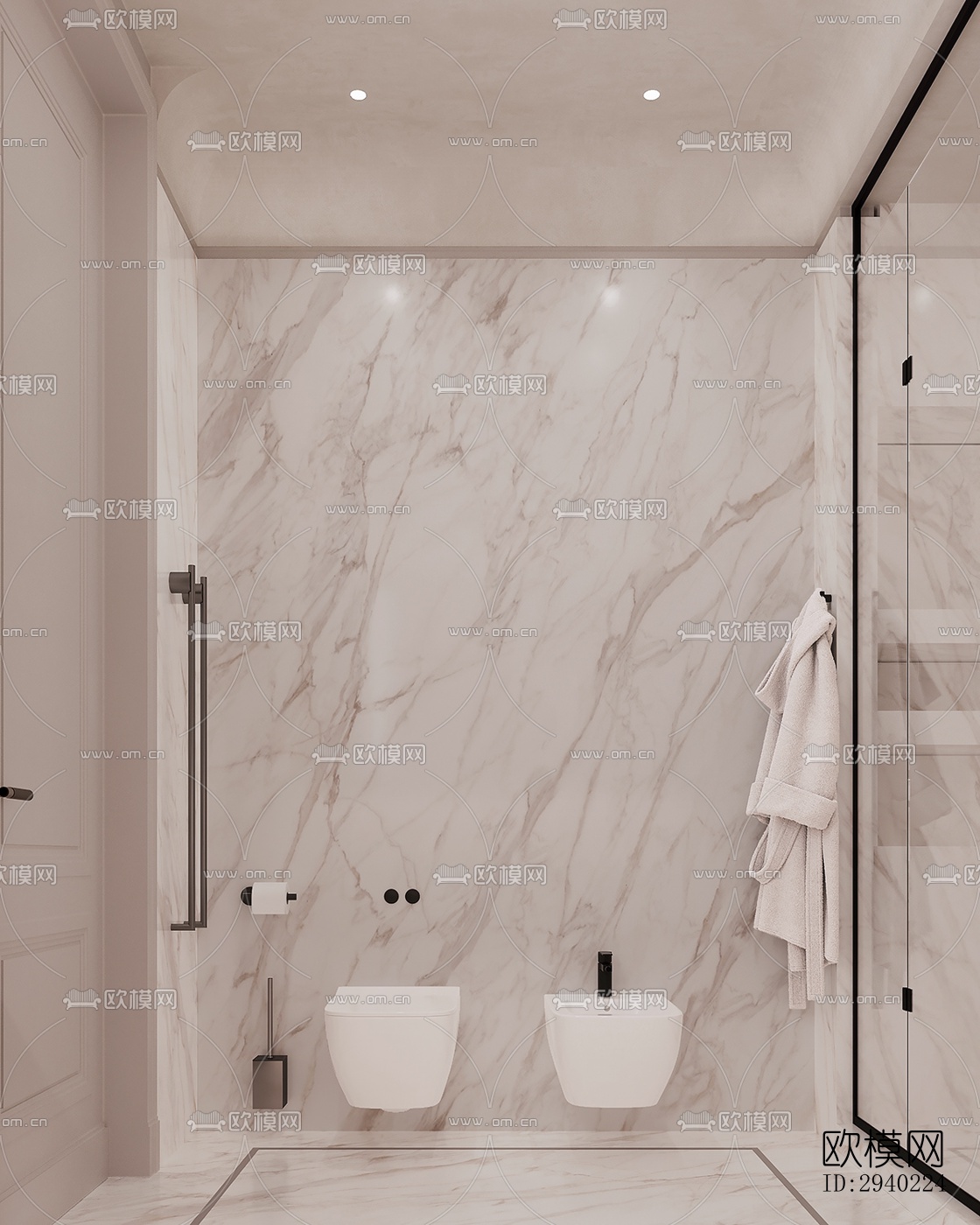 法式平层效果图下载（渲染图8）