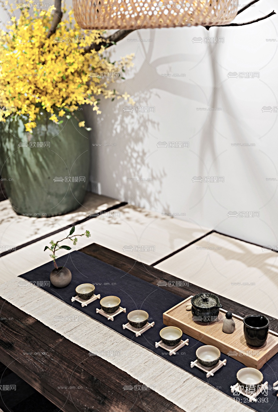 新中式酒店民宿效果图下载（渲染图15）