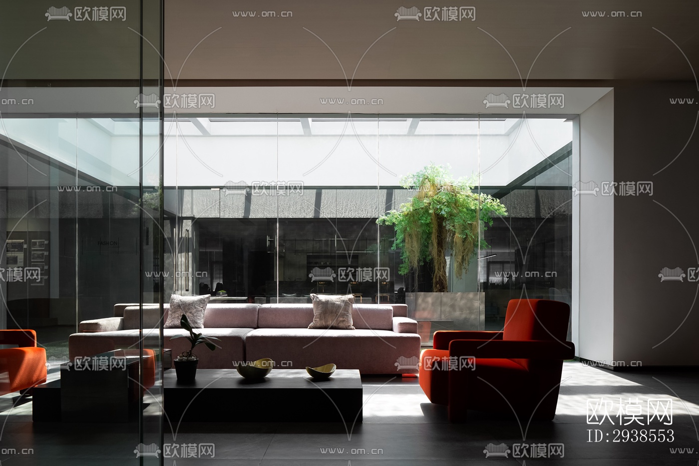 工业风展览展厅效果图下载（渲染图12）