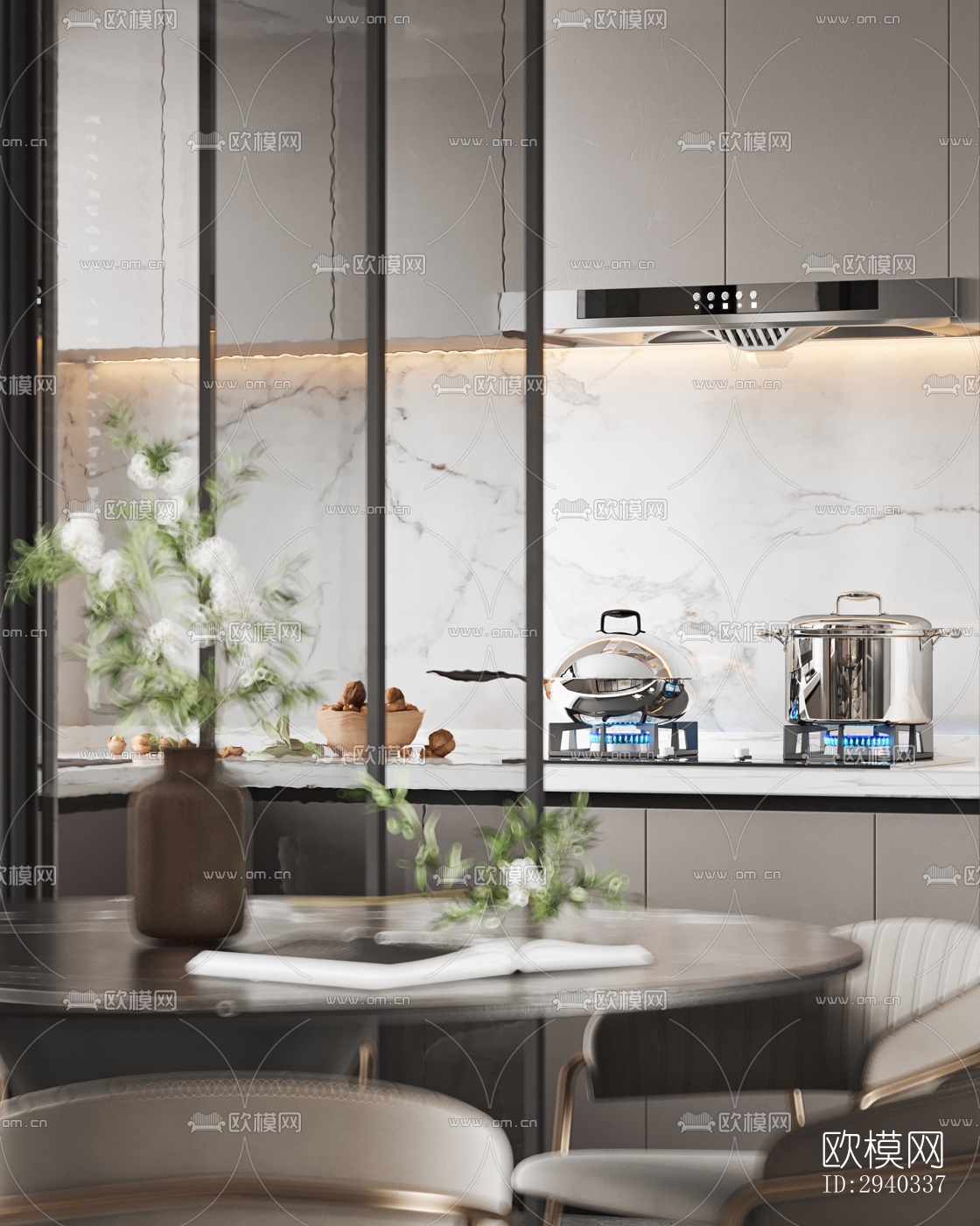 现代平层效果图下载（渲染图10）