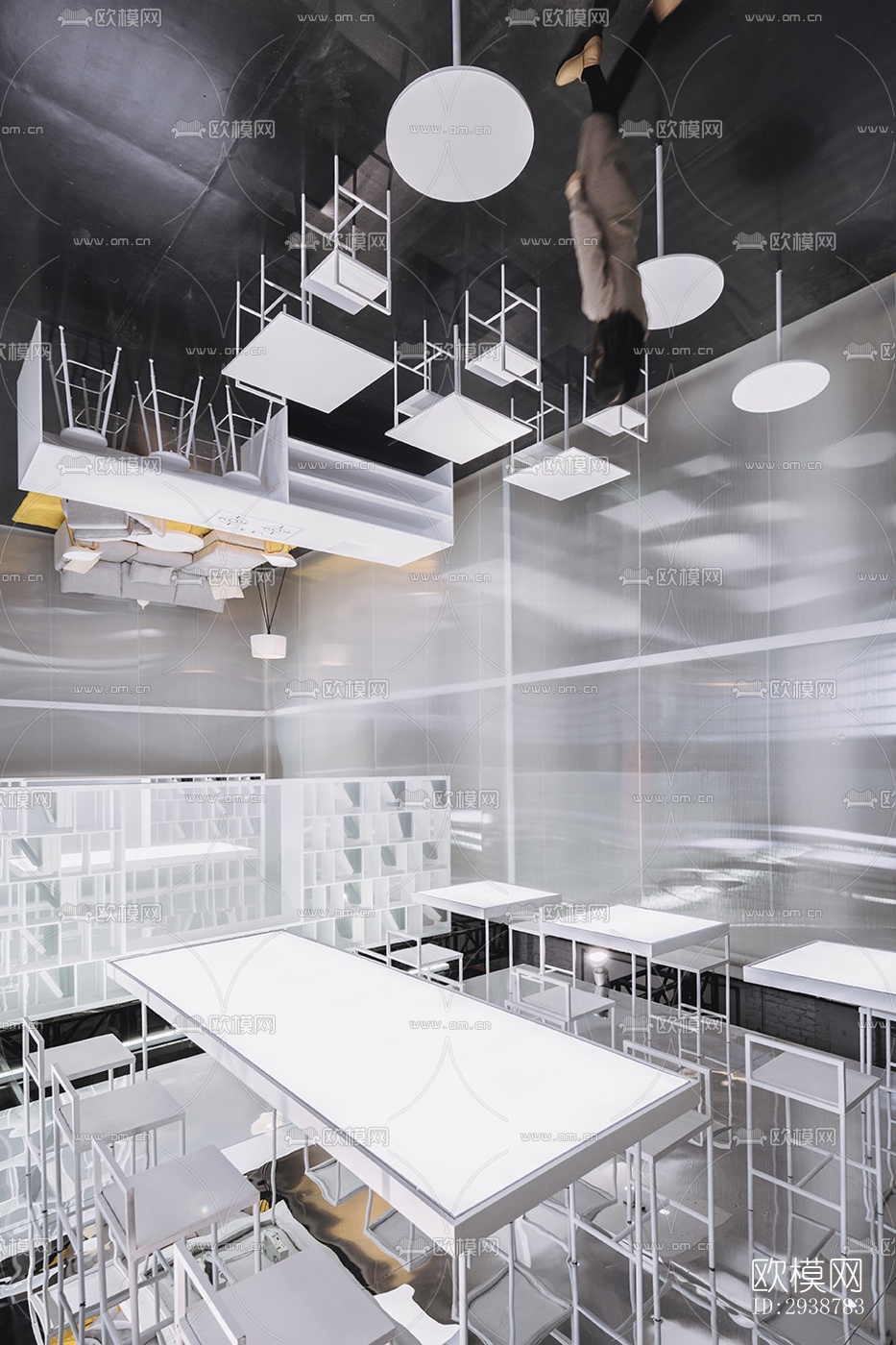 高级灰展览展厅效果图下载（渲染图3）