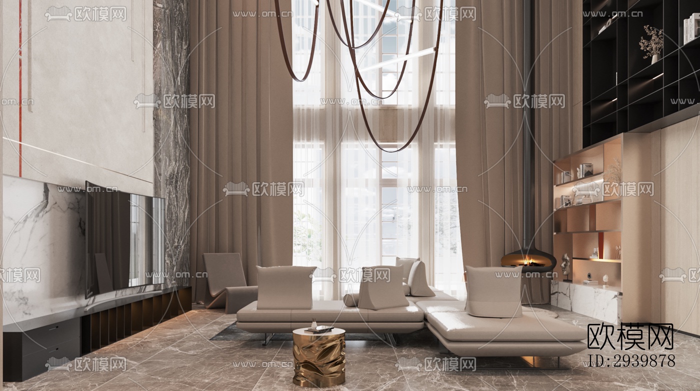 现代别墅效果图下载（渲染图7）