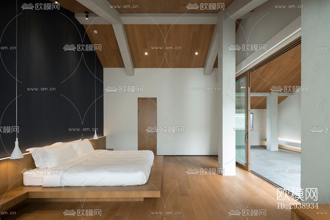 中式酒店民宿效果图下载（渲染图9）