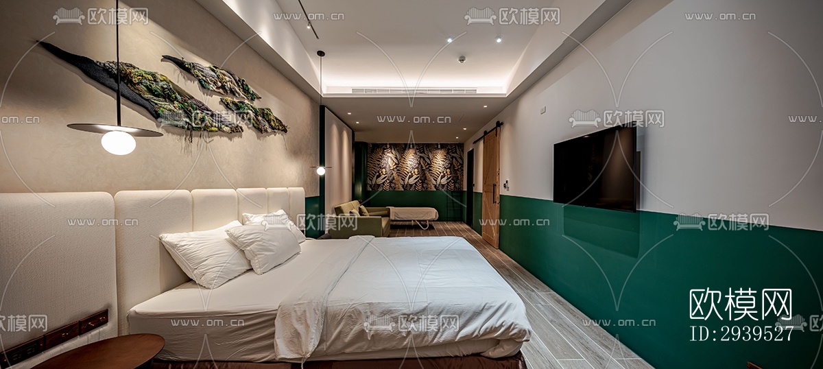 现代酒店民宿效果图下载（渲染图14）