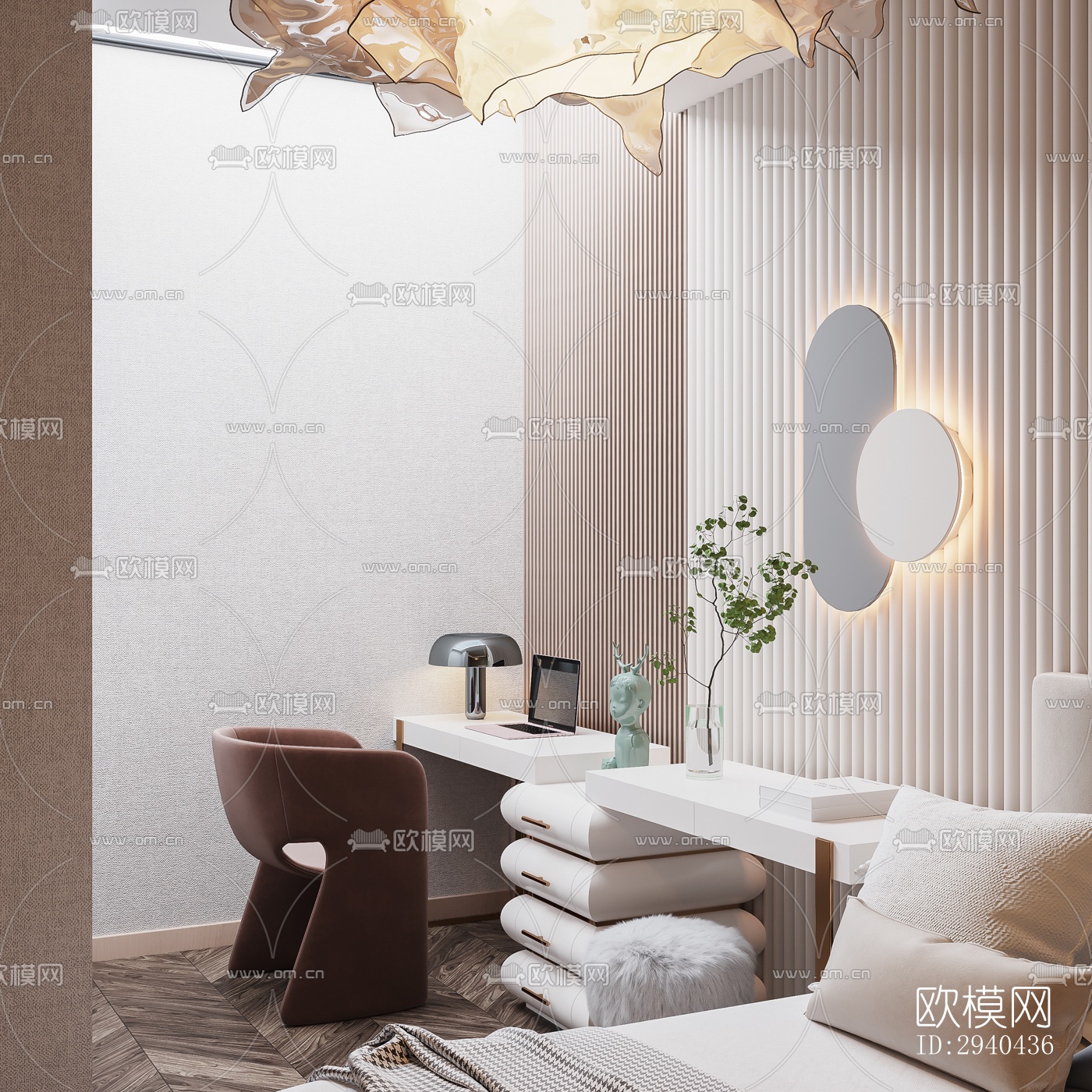 现代平层效果图下载（渲染图16）