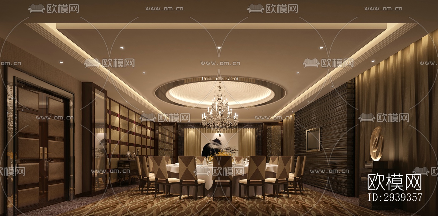 新中式酒店民宿效果图下载（渲染图11）