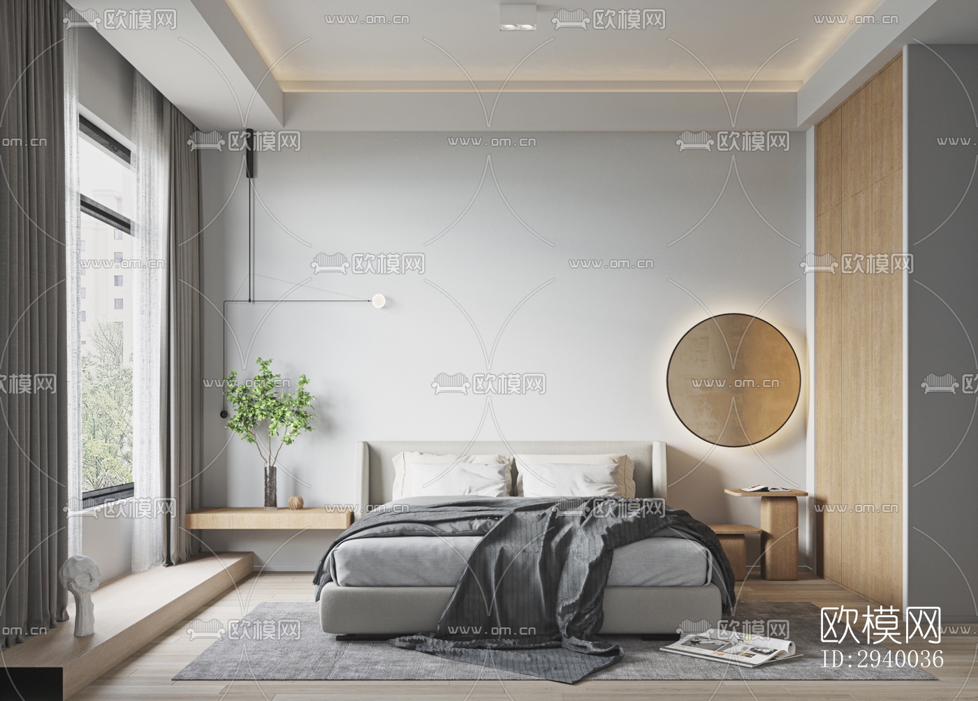 侘寂平层效果图下载（渲染图2）