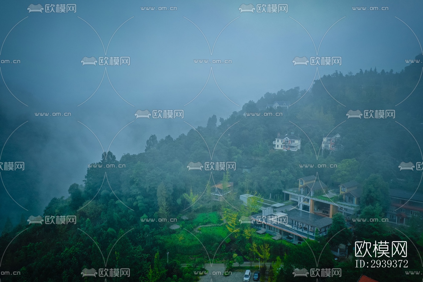 中式酒店民宿效果图下载（渲染图1）