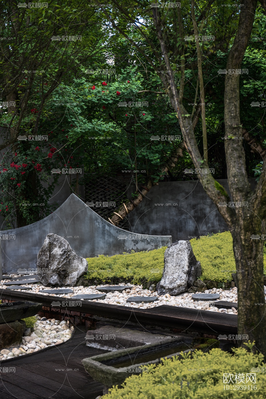 新中式酒店民宿效果图下载（渲染图7）