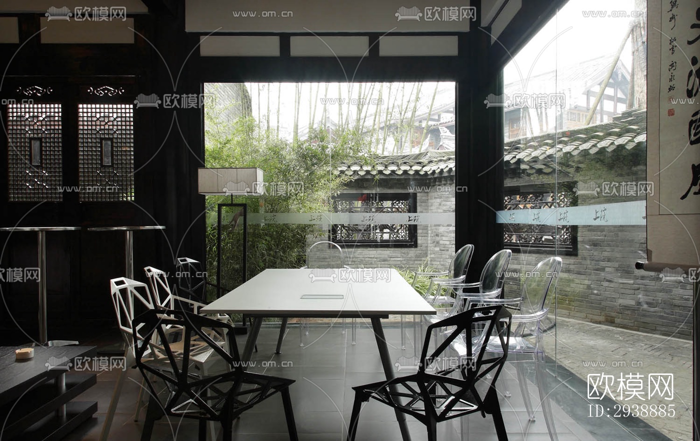 中式酒店民宿效果图下载（渲染图3）