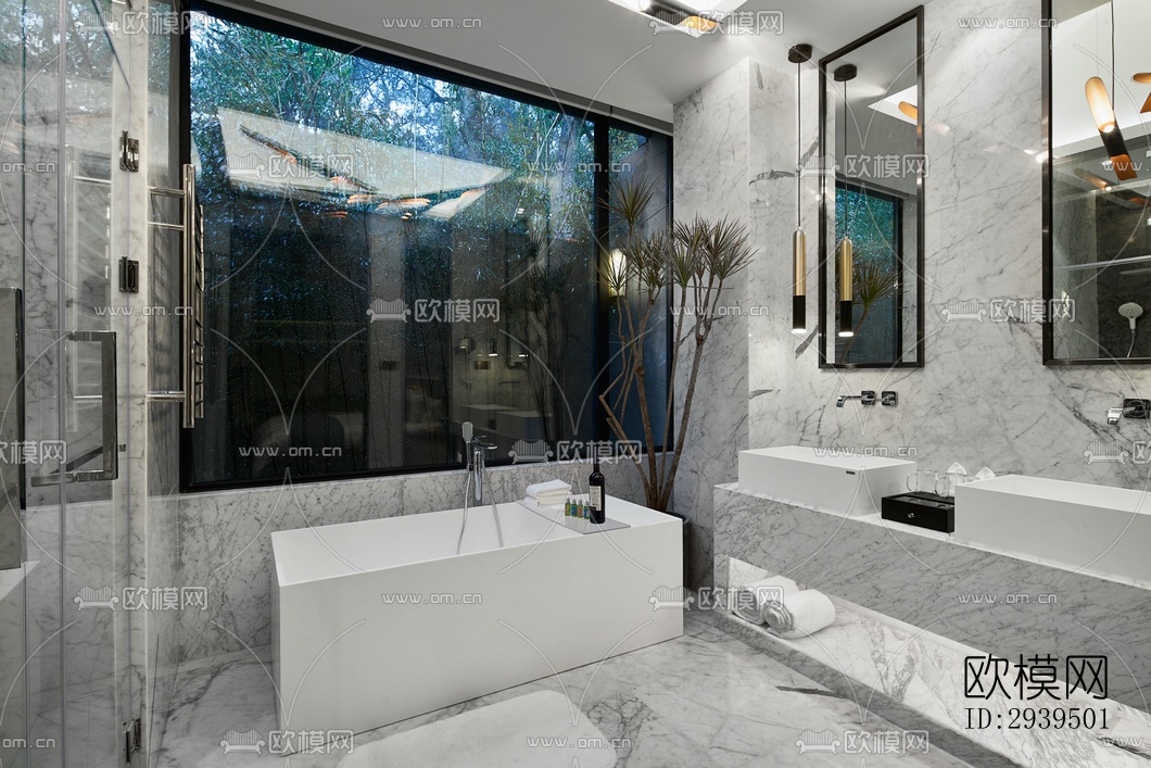 现代酒店民宿效果图下载（渲染图19）