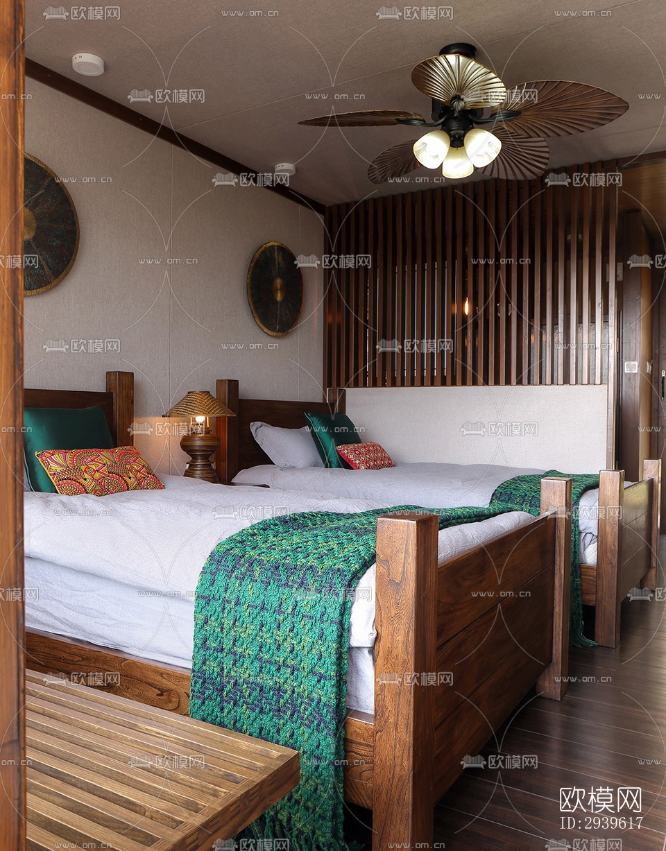 美式酒店民宿效果图下载（渲染图6）