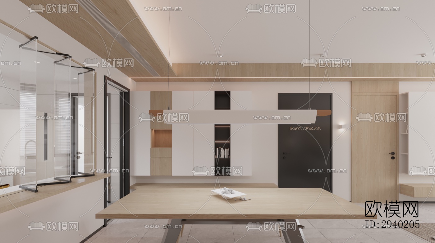 日式平层效果图下载（渲染图10）