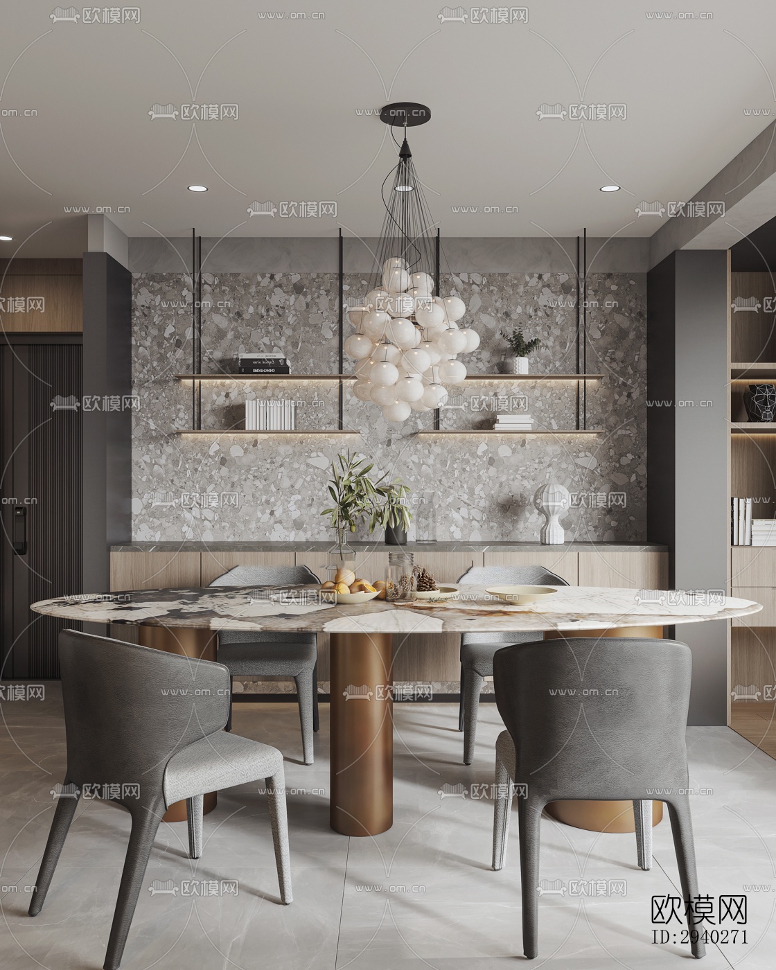 现代平层效果图下载（渲染图11）