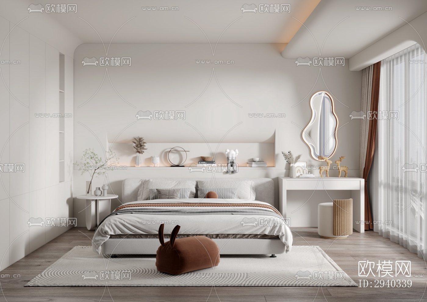 现代平层效果图下载（渲染图2）