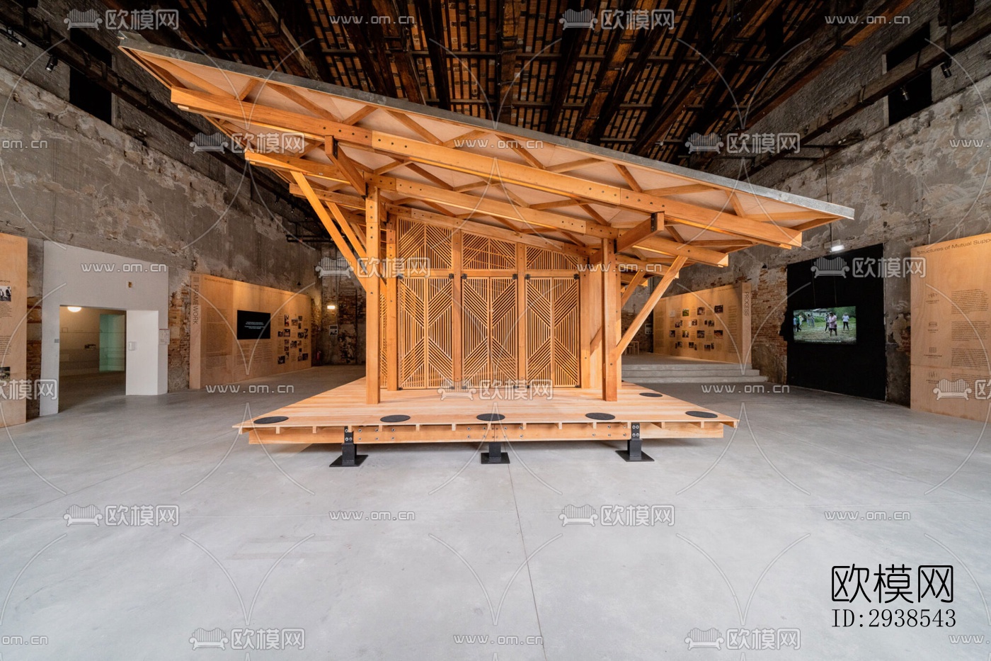 工业风展览展厅效果图下载（渲染图19）