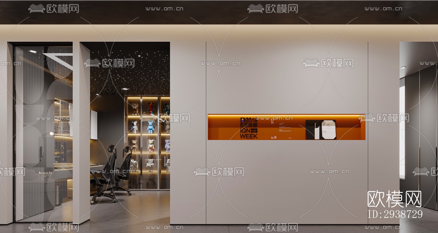 现代展览展厅效果图下载（渲染图4）