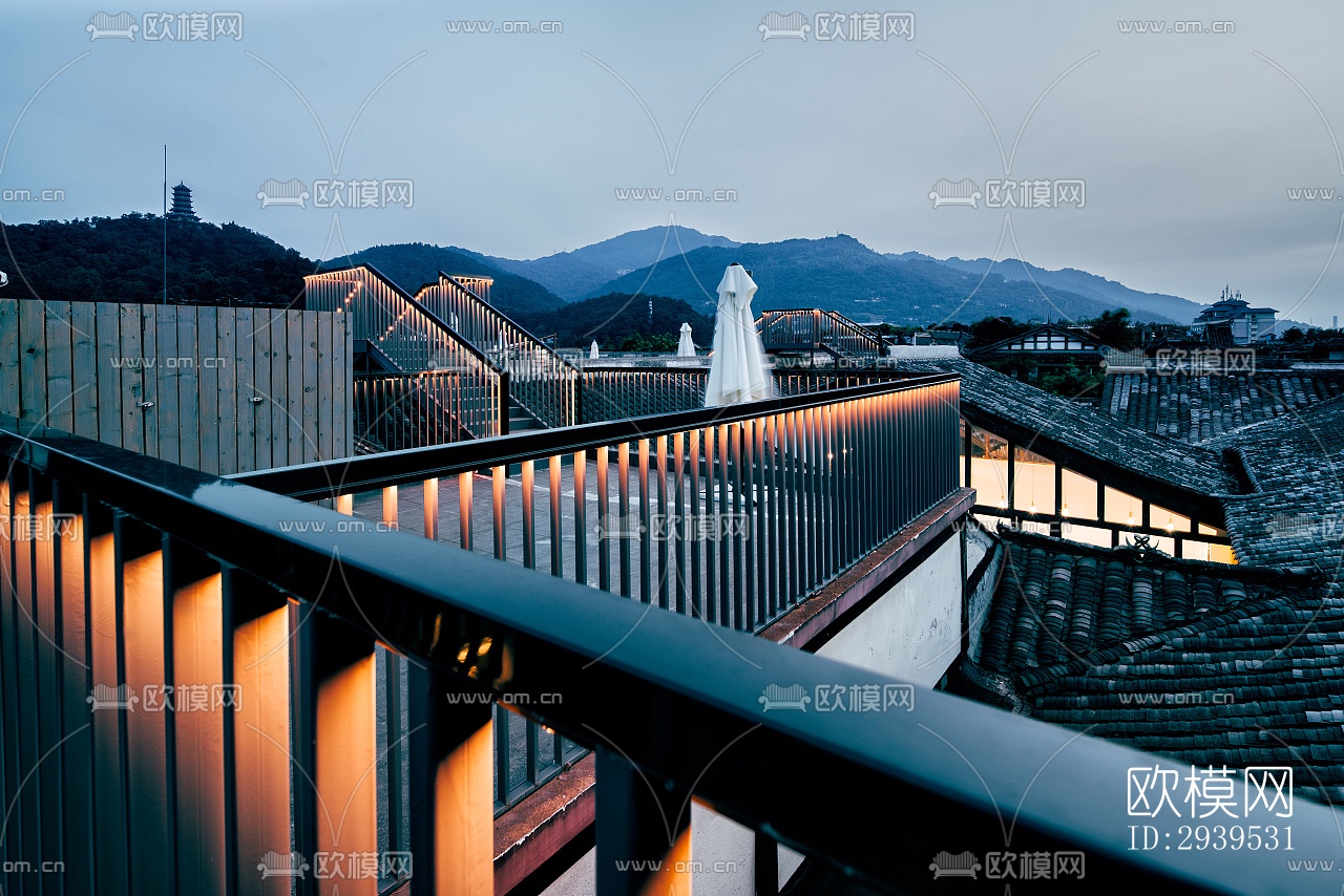 现代酒店民宿效果图下载（渲染图9）