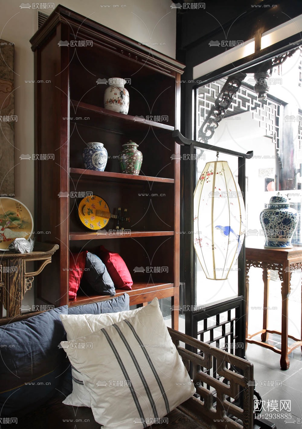 中式酒店民宿效果图下载（渲染图14）